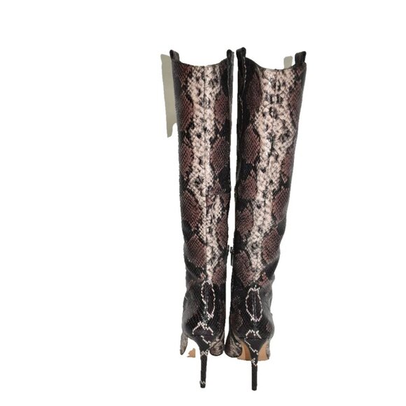 New! Vince Camuto Kervana Snake Print Leather High Heel Boots Sz 7 M DD455A - Picture 6 of 7